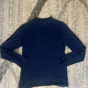 Blue Long Sleeve Mockneck